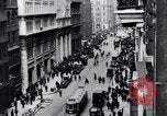 Image of skyscrapers in lower Broadway in 1920s New York City USA, 1925, second 15 stock footage video 65675036357
