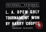 Standbild Los Angeles Open Golf Tournament Los Angeles California USA, 1937, aus Sekunde 1 historischem Filmmaterial Videoclip 65675036424