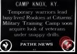 Standbild Bürger militärische Trainingslager Camp Knox Kentucky USA, 1921, aus Sekunde 1 historischem Filmmaterial Videoclip 65675036434