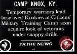 Standbild Bürger militärische Trainingslager Camp Knox Kentucky USA, 1921, aus Sekunde 8 historischem Filmmaterial Videoclip 65675036434
