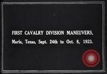 Image United States Army 1re Division de cavalerie des troupes sur les manoeuvres Texas United States USA, 1923, de la seconde 9 séquences d'archives historiques vidéo 65675036445