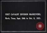 Image United States Army 1re Division de cavalerie des troupes sur les manoeuvres Texas United States USA, 1923, de la seconde 13 séquences d'archives historiques vidéo 65675036445