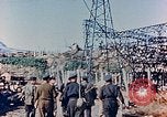 Standbild elektrischen Transformator station zerstört von Atomic Blast Nagasaki Japan, 1945, aus Sekunde 14 historischem Filmmaterial Videoclip 65675036517