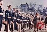 Standbild British Commonwealth troop review in Japan nach Zweiten Weltkrieg Kure Japan, 1946, aus Sekunde 49 historischem Filmmaterial Videoclip 65675036520