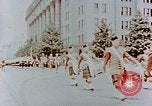 Image of British forces march at Japanese Imperial Palace Plaza Japan, 1946, second 7 stock footage video 65675036525
