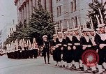 Image of British forces march at Japanese Imperial Palace Plaza Japan, 1946, second 13 stock footage video 65675036525