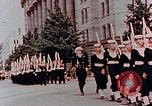 Image of British forces march at Japanese Imperial Palace Plaza Japan, 1946, second 15 stock footage video 65675036525