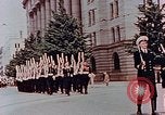 Image of British forces march at Japanese Imperial Palace Plaza Japan, 1946, second 19 stock footage video 65675036525