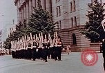 Image of British forces march at Japanese Imperial Palace Plaza Japan, 1946, second 20 stock footage video 65675036525