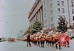 Image of British forces march at Japanese Imperial Palace Plaza Japan, 1946, second 25 stock footage video 65675036525