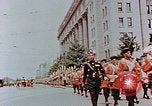 Image of British forces march at Japanese Imperial Palace Plaza Japan, 1946, second 31 stock footage video 65675036525