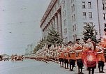 Image of British forces march at Japanese Imperial Palace Plaza Japan, 1946, second 34 stock footage video 65675036525