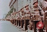 Image of British forces march at Japanese Imperial Palace Plaza Japan, 1946, second 38 stock footage video 65675036525