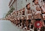Image of British forces march at Japanese Imperial Palace Plaza Japan, 1946, second 39 stock footage video 65675036525