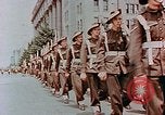 Image of British forces march at Japanese Imperial Palace Plaza Japan, 1946, second 40 stock footage video 65675036525