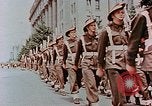 Image of British forces march at Japanese Imperial Palace Plaza Japan, 1946, second 41 stock footage video 65675036525