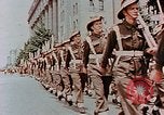 Image of British forces march at Japanese Imperial Palace Plaza Japan, 1946, second 42 stock footage video 65675036525