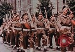 Image of British forces march at Japanese Imperial Palace Plaza Japan, 1946, second 45 stock footage video 65675036525