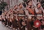 Image of British forces march at Japanese Imperial Palace Plaza Japan, 1946, second 47 stock footage video 65675036525