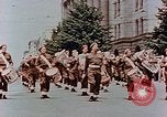 Image of British forces march at Japanese Imperial Palace Plaza Japan, 1946, second 51 stock footage video 65675036525