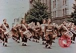 Image of British forces march at Japanese Imperial Palace Plaza Japan, 1946, second 52 stock footage video 65675036525