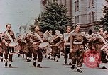 Image of British forces march at Japanese Imperial Palace Plaza Japan, 1946, second 53 stock footage video 65675036525