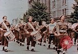 Image of British forces march at Japanese Imperial Palace Plaza Japan, 1946, second 54 stock footage video 65675036525