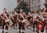 Image of British forces march at Japanese Imperial Palace Plaza Japan, 1946, second 55 stock footage video 65675036525
