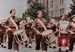 Image of British forces march at Japanese Imperial Palace Plaza Japan, 1946, second 56 stock footage video 65675036525