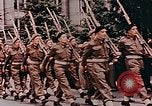Image of British forces march at Japanese Imperial Palace Plaza Japan, 1946, second 57 stock footage video 65675036525