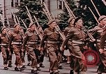 Image of British forces march at Japanese Imperial Palace Plaza Japan, 1946, second 58 stock footage video 65675036525