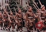 Image of British forces march at Japanese Imperial Palace Plaza Japan, 1946, second 60 stock footage video 65675036525