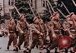 Image of British forces march at Japanese Imperial Palace Plaza Japan, 1946, second 61 stock footage video 65675036525