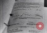 Image of Surrender document ending World War II in Europe Moscow Russia Soviet Union, 1945, second 11 stock footage video 65675036540