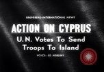 Standbild UN-Friedenstruppe auf Zypern New York United States USA, 1964, aus Sekunde 16 historischem Filmmaterial Videoclip 65675036633