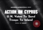 Standbild UN-Friedenstruppe auf Zypern New York United States USA, 1964, aus Sekunde 18 historischem Filmmaterial Videoclip 65675036633