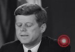 Image of President Kennedy warns during Cuban Missile Crisis Washington DC USA, 1962, second 57 stock footage video 65675036644