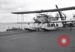 Image of T3M-2 floatplane on USS Saratoga CV-3 Pacific Ocean, 1929, second 1 stock footage video 65675036683
