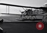 Image of T3M-2 floatplane on USS Saratoga CV-3 Pacific Ocean, 1929, second 16 stock footage video 65675036683