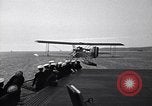 Image of T3M-2 floatplane on USS Saratoga CV-3 Pacific Ocean, 1929, second 22 stock footage video 65675036683