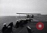 Image of T3M-2 floatplane on USS Saratoga CV-3 Pacific Ocean, 1929, second 23 stock footage video 65675036683