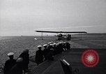 Image of T3M-2 floatplane on USS Saratoga CV-3 Pacific Ocean, 1929, second 24 stock footage video 65675036683