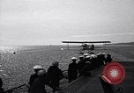Image of T3M-2 floatplane on USS Saratoga CV-3 Pacific Ocean, 1929, second 28 stock footage video 65675036683