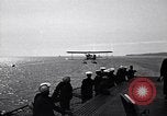Image of T3M-2 floatplane on USS Saratoga CV-3 Pacific Ocean, 1929, second 33 stock footage video 65675036683