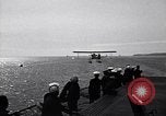 Image of T3M-2 floatplane on USS Saratoga CV-3 Pacific Ocean, 1929, second 34 stock footage video 65675036683
