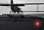 Image of T3M-2 floatplane on USS Saratoga CV-3 Pacific Ocean, 1929, second 50 stock footage video 65675036683