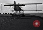 Image of T3M-2 floatplane on USS Saratoga CV-3 Pacific Ocean, 1929, second 51 stock footage video 65675036683