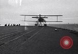 Image of T3M-2 floatplane on USS Saratoga CV-3 Pacific Ocean, 1929, second 59 stock footage video 65675036683