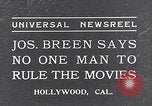 Image of Joseph I Breen censorship Hollywood Los Angeles California USA, 1934, second 1 stock footage video 65675036758