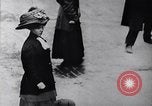 Image of Mounted police break up workers gathering Chicago United States USA, 1910, second 30 stock footage video 65675036804